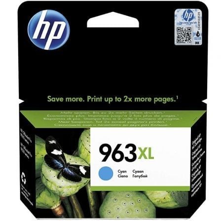 Cartucho de Tinta Original HP nş963 XL Alta Capacidad/ Cian