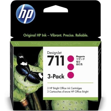 Cartucho de Tinta Original HP nş711 Multipack/ 3x Magenta