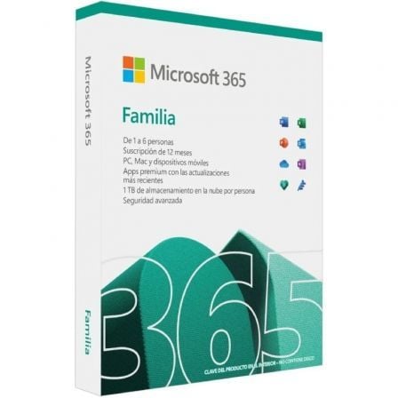 Microsoft 365 Familia/ 6 Usuario/ 1 Ańo/ 5 Dispositivos