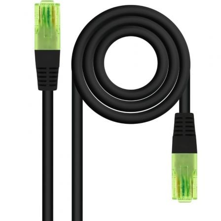 Cable de Red RJ45 UTP Nanocable 10.20.1400-L30-BK Cat.6/ 30cm/ Negro