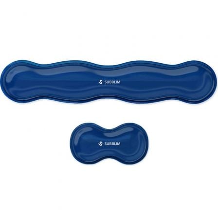 Pack de 2 Reposamuńecas Subblim Ergo Crystal Flex/ Azul Oscuro
