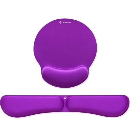 Pack de Reposamuńecas y Alfombrilla Ergonómica Subblim Ergo MemoryFlex/ Púrpura