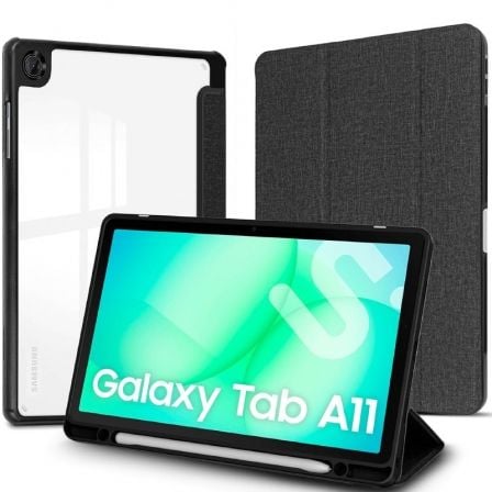 Funda Subblim Clear Shock Case para Samsung A11 8.7"/ Negra
