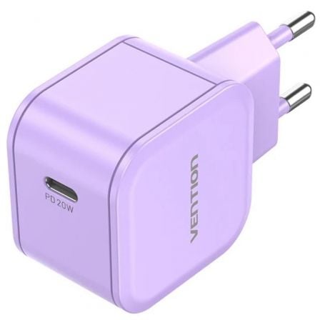 Cargador de Pared GaN Vention FEJV0-EU/ 1xUSB Tipo-C/ 20W