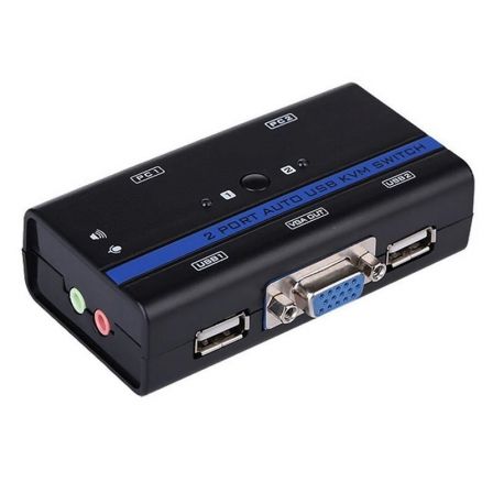 Conmutador KVM Aisens A111-0064/ 2PC con 1 solo teclado y raton