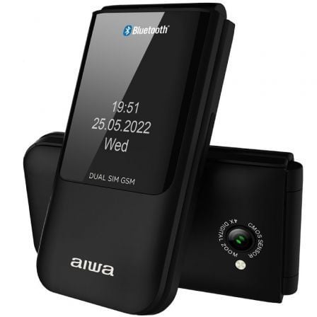 Telefono Movil Aiwa FP-24BK para Personas Mayores/ Negro