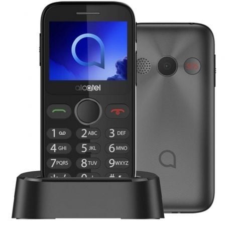 Telefono Movil Alcatel 2020X para Personas Mayores/ Gris Metal