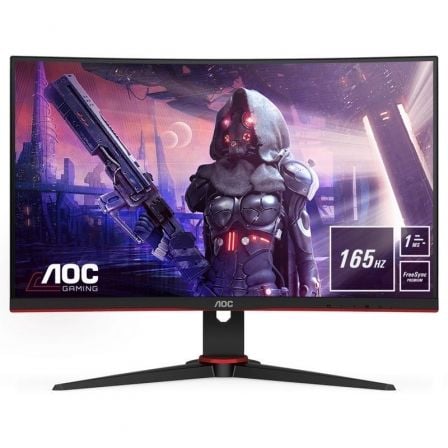 Monitor Gaming Curvo AOC C24G2AE 23.6p/ Full HD/ 1ms/ 165Hz/ VA/ Multimedia/ Negro