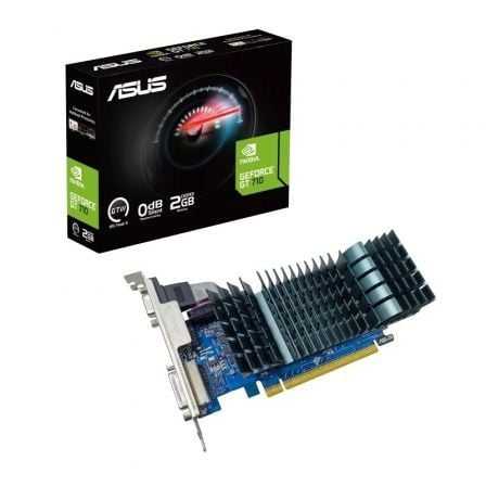 Tarjeta Grafica Asus GeForce GT 710 EVO/ 2GB DDR3/ Compatible con Perfil Bajo