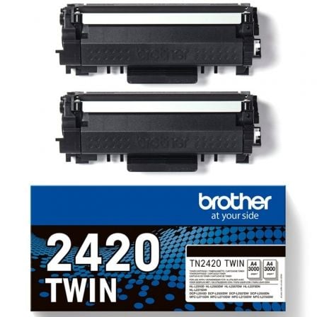 Toner Original Brother TN2420TWIN Multipack XL Alta Capacidad/ 2x Negro