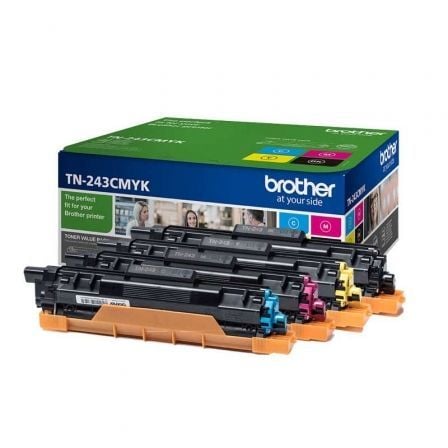Toner Original Brother TN-243CMYK Multipack/ Cian/ Magenta/ Amarillo/ Negro