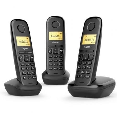 Telefono Inalambrico Gigaset A170 Pack TRIO/ Negro