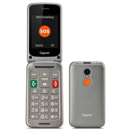 Telefono Movil Gigaset GL590 para Personas Mayores/ Plata Titanio