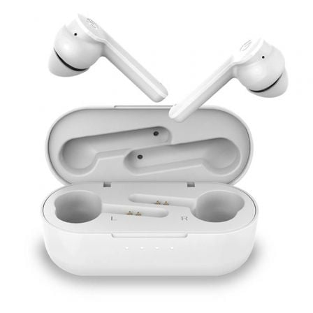 Auriculares Bluetooth Hiditec Vesta con estuche de carga/ Autonomia 8h/ Blancos