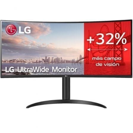 Monitor Profesional Ultrapanoramico Curvo LG UltraWide 34WP75CP-B 34p/ WQHD/ Multimedia/ Negro