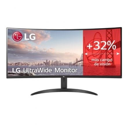 Monitor Profesional Ultrapanoramico Curvo LG UltraWide 34WR50QC-B 34p/ WQHD/ Negro