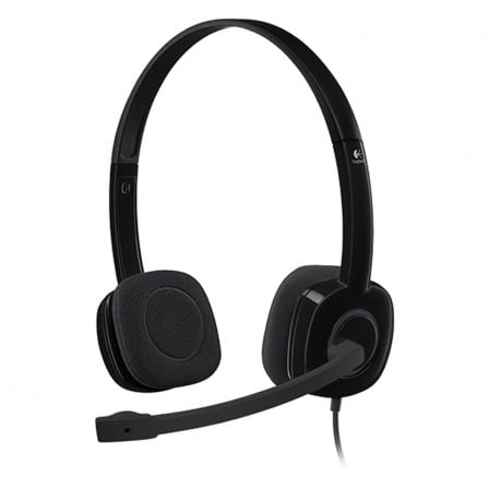 Auriculares Logitech H151/ con Microfono/ Jack 3.5/ Negros