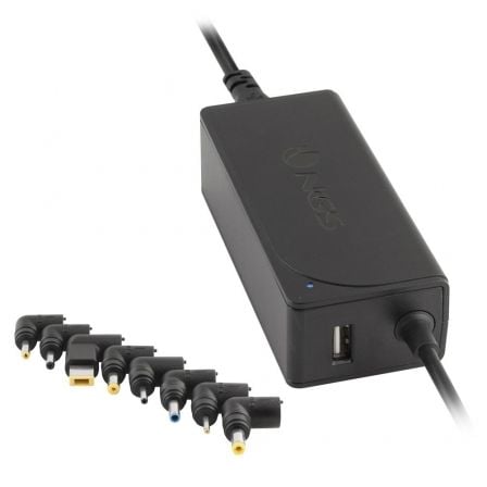 Cargador de Portatil NGS W-45W/ 45W/ Automatico/ 8 Conectores/ Voltaje 19-20V/ 1 USB