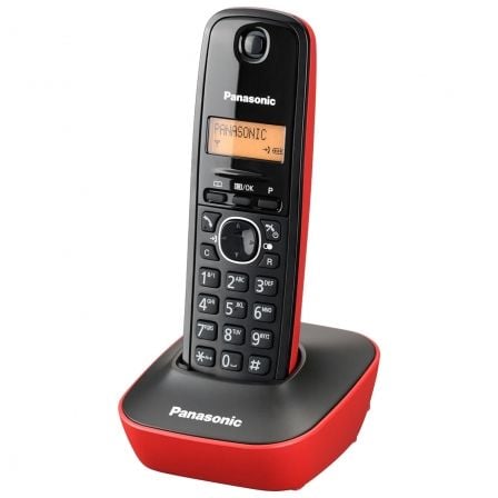 Telefono Inalambrico Panasonic KX-TG1611/ Negro y Rojo