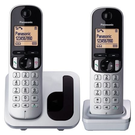 Telefono Inalambrico Panasonic KX-TGC212PL/ Pack DUO/ Plata