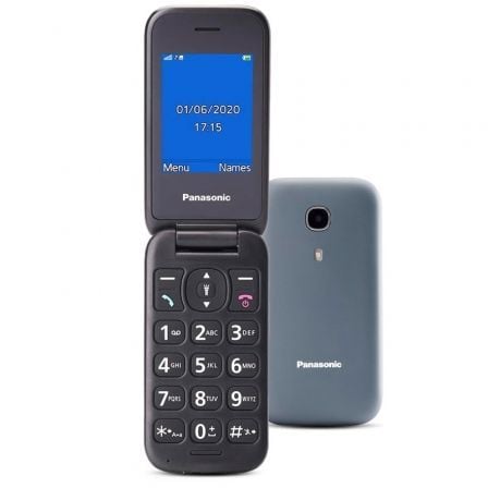 Telefono Movil Panasonic KX-TU400EXG para Personas Mayores/ Gris