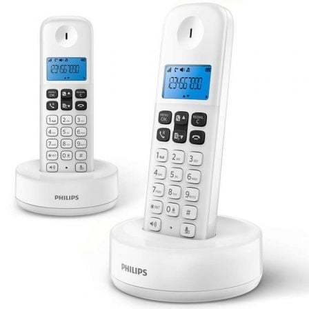 Telefono Inalambrico Philips D1612W/34/ Pack DUO/ Blanco