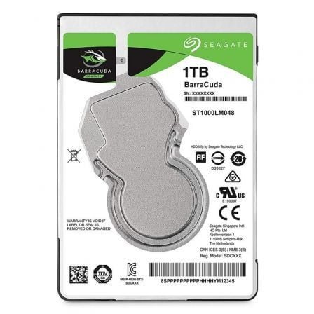 Disco Duro Seagate BarraCuda 1TB/ 2.5p/ SATA III/ 128MB