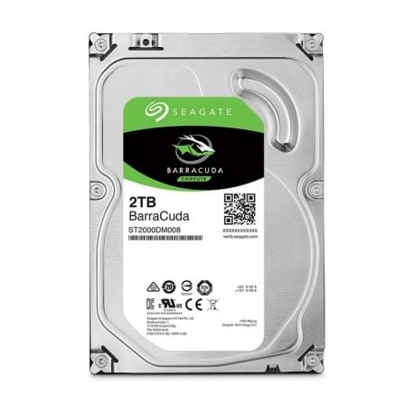 Disco Duro Seagate BarraCuda 2TB/ 3.5p/ SATA III/ 256MB