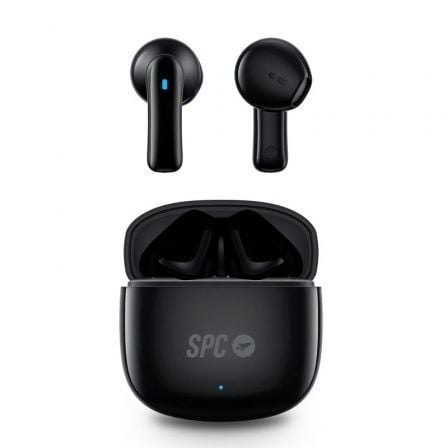 Auriculares Bluetooth SPC Zion 2 Play con estuche de carga/ Autonomia 7h/ Stick Corto 30mm/ Negros
