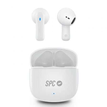 Auriculares Bluetooth SPC Zion 2 Play con estuche de carga/ Autonomia 7h/ Stick Corto 30mm/ Blancos