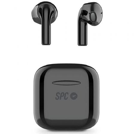 Auriculares Bluetooth SPC Zion Pro con estuche de carga/ Autonomia 3.5h/ Negro