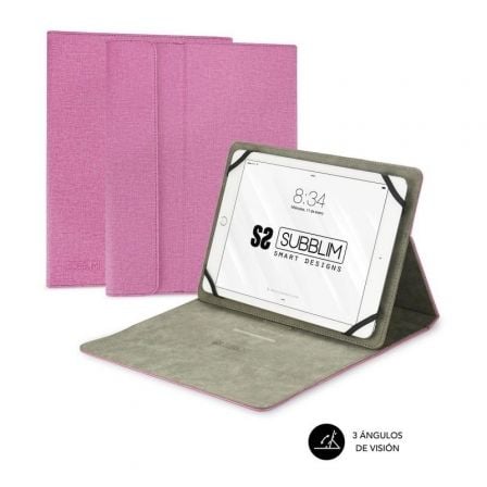 Funda Subblim Clever Stand para Tablets de 10.1p-11p/ Rosa