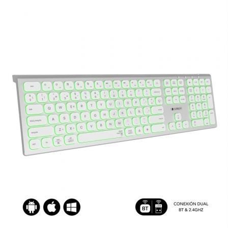 Teclado Inalambrico Subblim Master/ Plata y Blanco