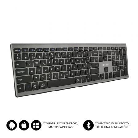 Teclado Inalambrico por Bluetooth Subblim 2PUE201 Pure Extended/ Gris