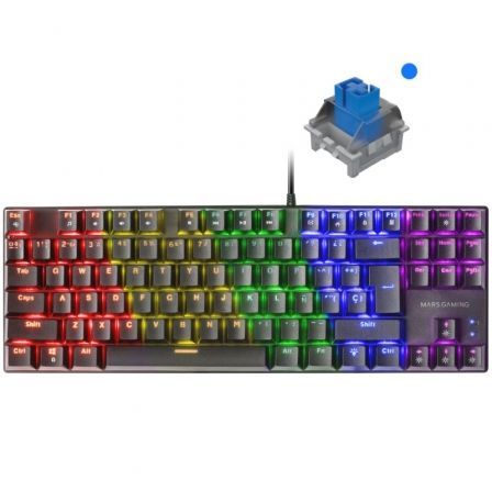 Teclado Gaming Mecanico Mars Gaming MK80BES/ Switch Azul