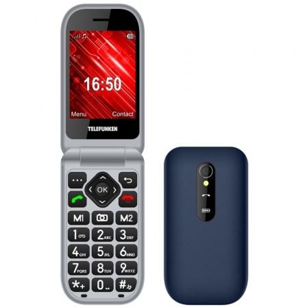 Telefono Movil Telefunken S450 para Personas Mayores/ Azul