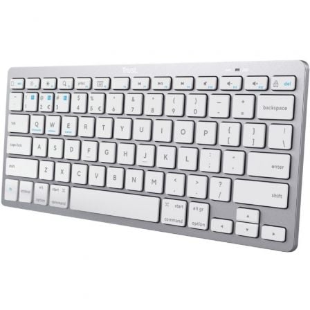 Teclado Compacto Inalambrico por Bluetooth Trust 24654/ Plata