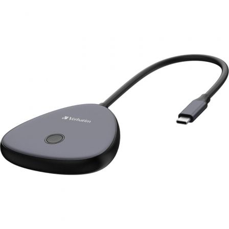 Adaptador de pantalla Inalambrica USB Tipo-C Verbatim Share My Screen 4K WDA-02/ 1xHDMI/ 1xUSB/ 1xUSB Tipo-C/ Gris y Negro