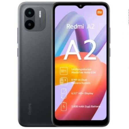 Smartphone Xiaomi Redmi A2 2GB/ 32GB/ 6.52p/ Negro