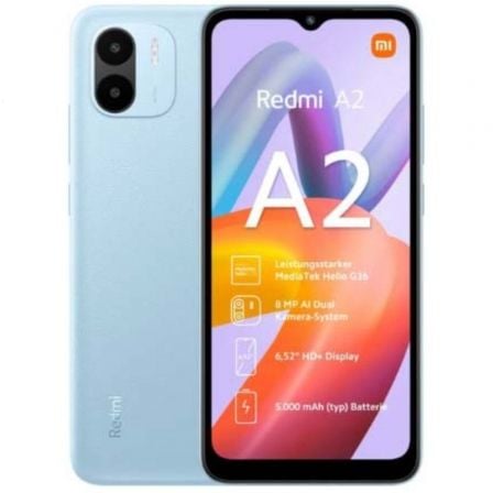 Smartphone Xiaomi Redmi A2 3GB/ 64GB/ 6.52p/ Azul Claro