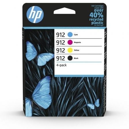 Cartucho de Tinta Original HP nş912 Multipack/ Negro/ Magenta/ Cian/ Amarillo