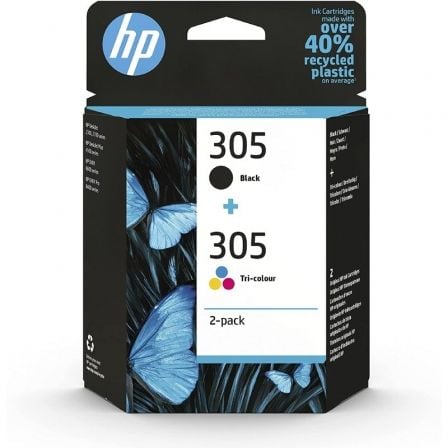 Cartucho de Tinta Original HP nş305 Multipack/ Negro/ Tricolor
