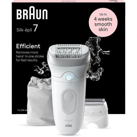 Depiladora Braun Silk Epil Series 7 7-041/ con Batería/ 5 Accesorios