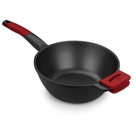 Sartén Bra Wok Premiere A412028/ Ř28cm/ Aluminio fundido/ Apta para Inducción