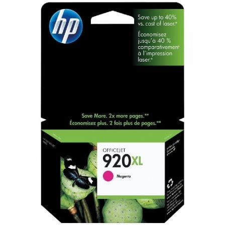 Cartucho de Tinta Original HP nş920 XL Alta Capacidad/ Magenta