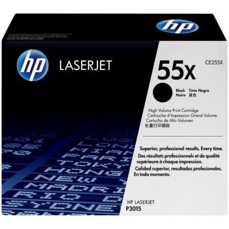 Tóner Original HP nş55X XL Alta Capacidad/ Negro