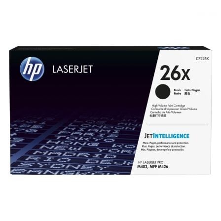 Tóner Original HP nş26X XL Alta Capacidad/ Negro