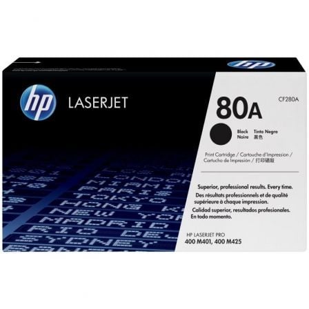 Tóner Original HP nş80A/ Negro