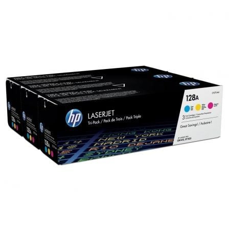 Tóner Original HP nş128A Multipack/ Cian/ Magenta/ Amarillo