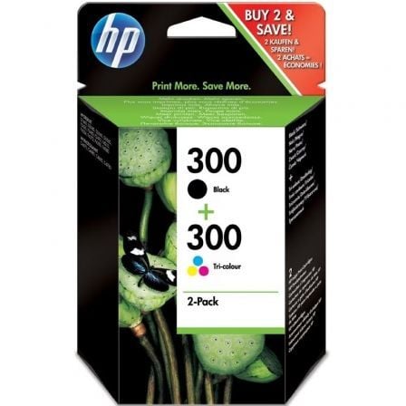 Cartucho de Tinta Original HP nş300 Multipack/ Negro/ Tricolor